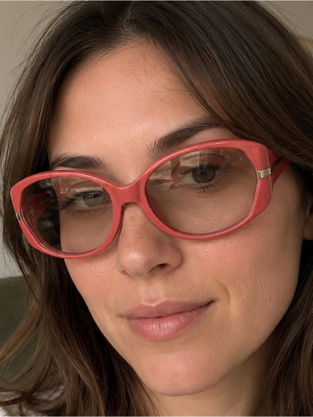 Prada Coral round oversized sunglasses